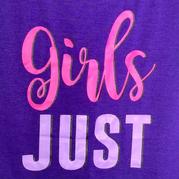 Girls Just Wanna Run Activewear T-Shirt Size XS - Picture 4 of 12